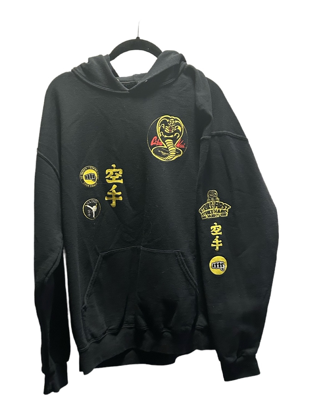 Black Cobra Kai Graphic Hoodie Sweatshirt